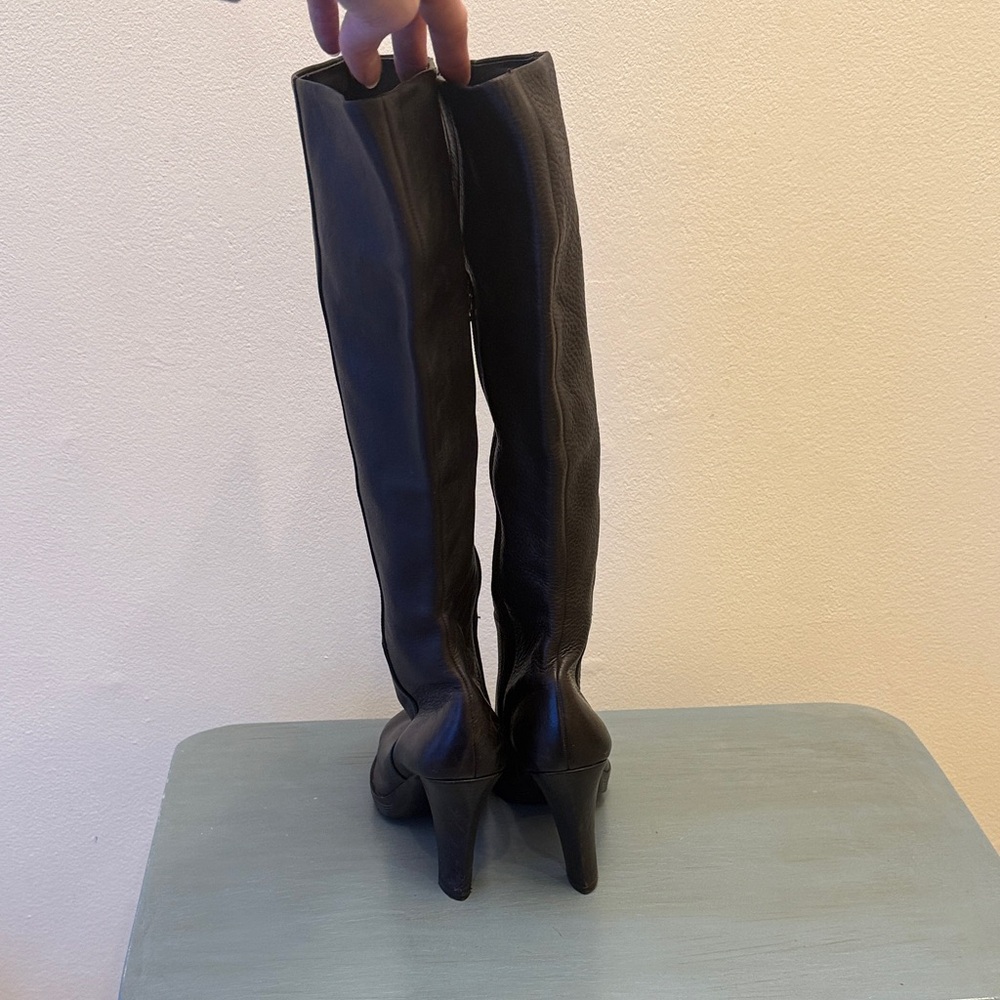 Calvin Klein Dark Brown Over the Knee Boots - Picture 3 of 10